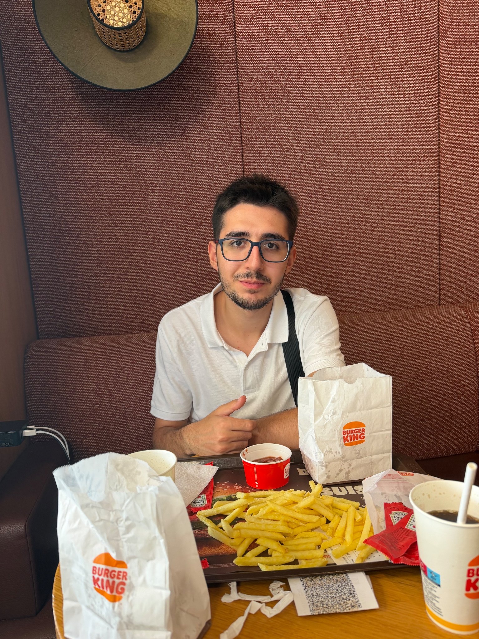 At the Burger King restaurant in Geneva
