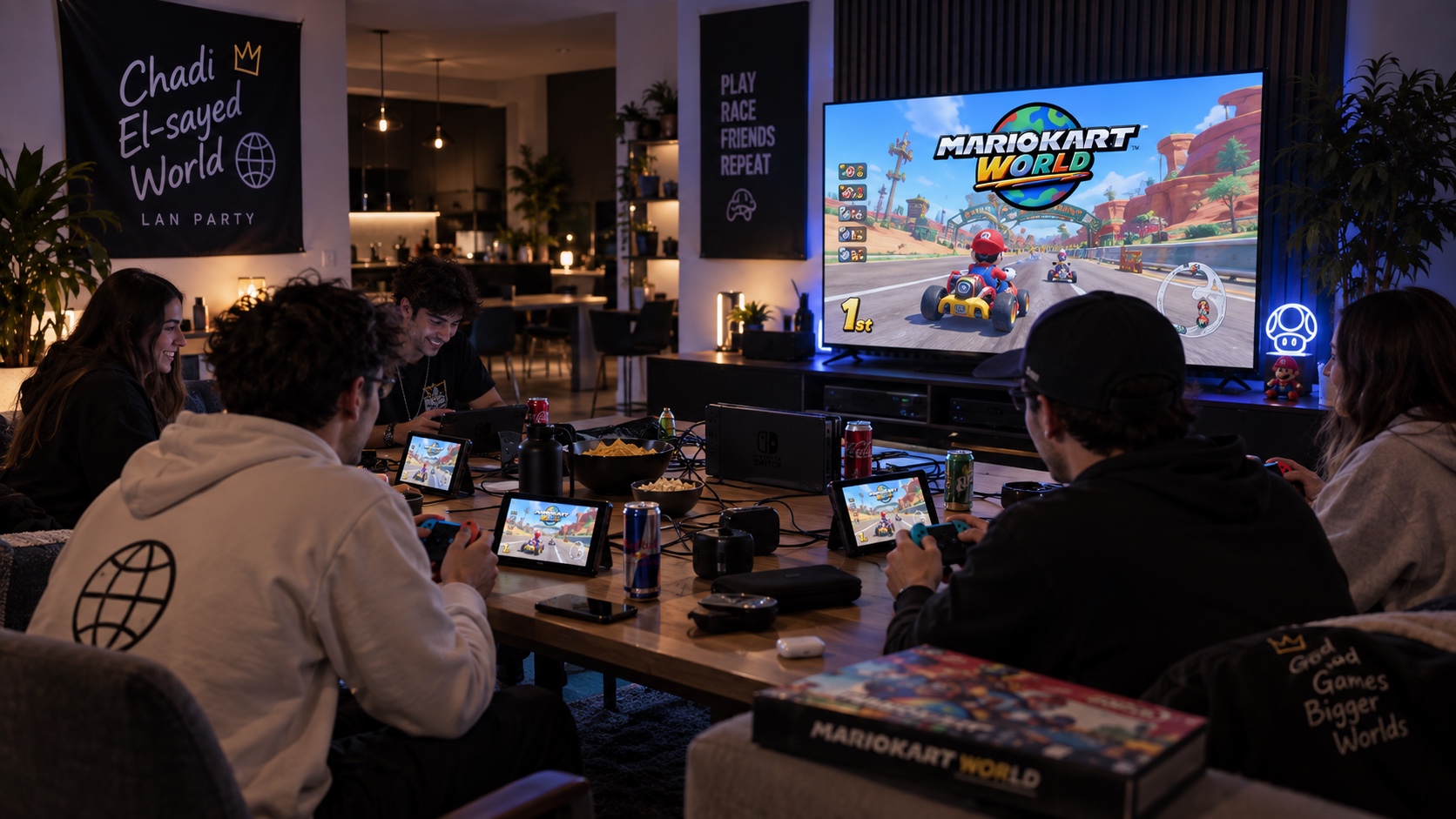 Mario Kart World racers